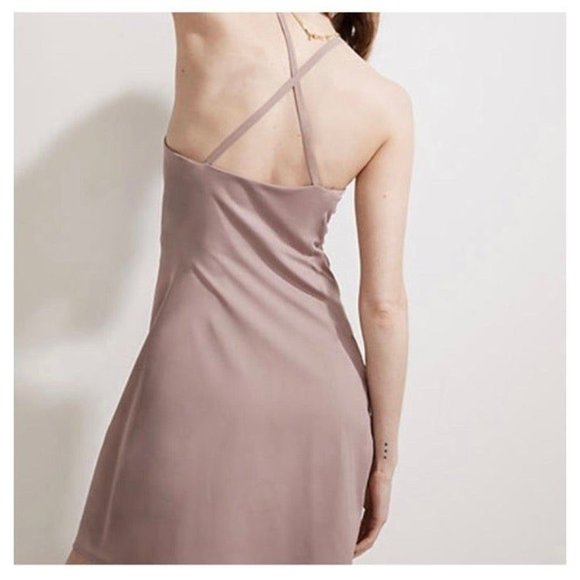 Madewell NWT Sz 1X Mauve Shadow Flex Fitness Dress with Built In Shorts - Picture 4 of 5